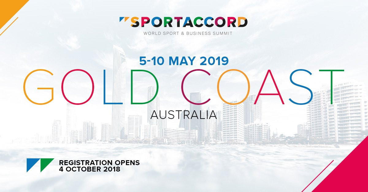 Registration opens for 2019 SportAccord Summit in Gold Coast