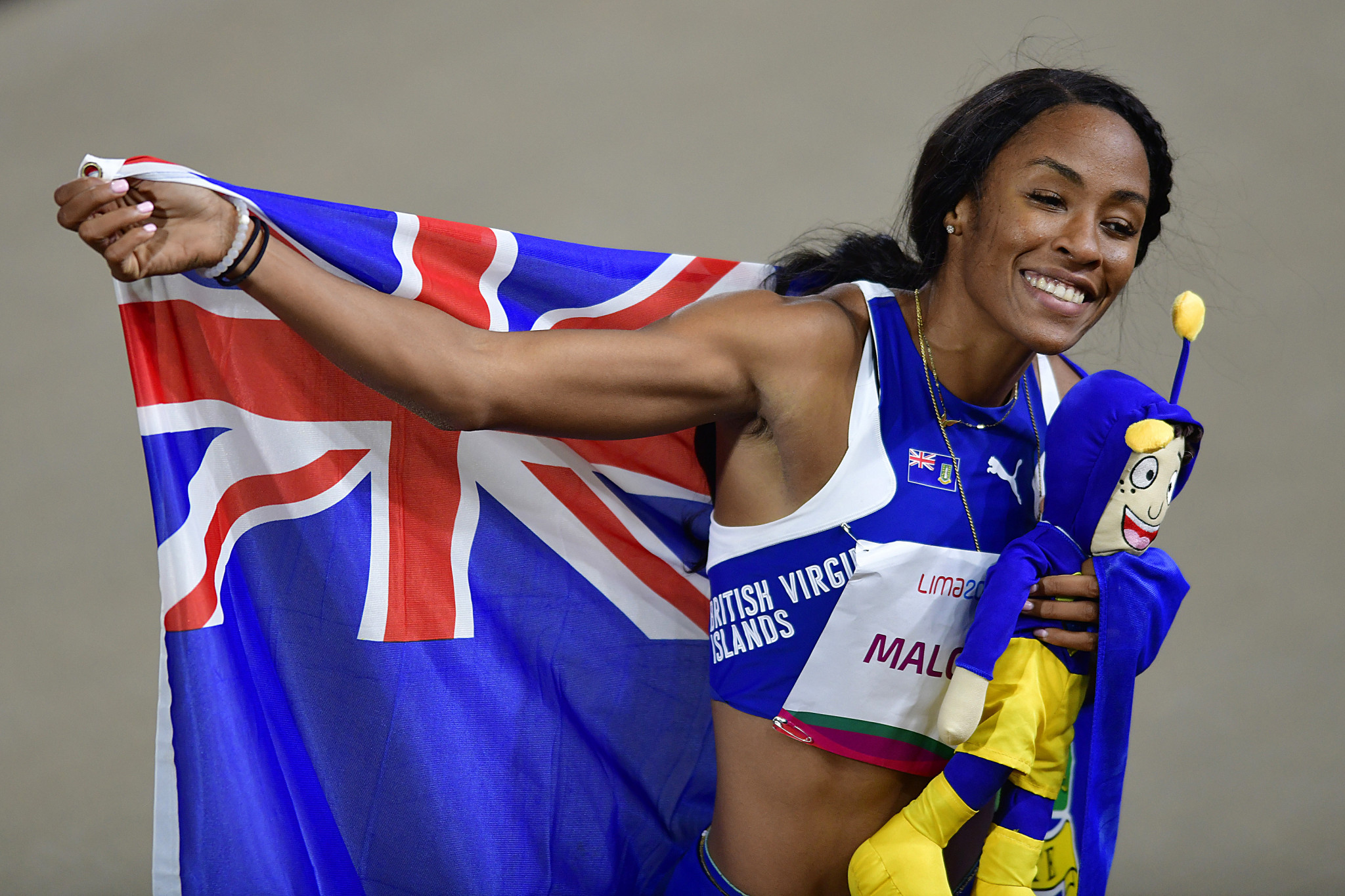 Chantel Malone won the long jump title at the 2019 Pan American Games in Lima ©Getty Images