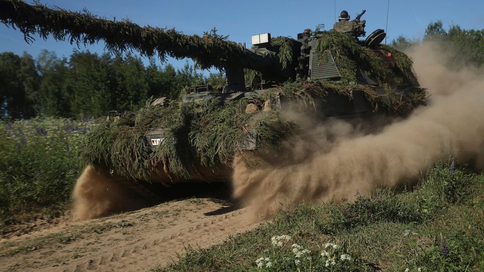 Die Panzerhaubitze 2000 bei einer Übung in Litauen (2018)