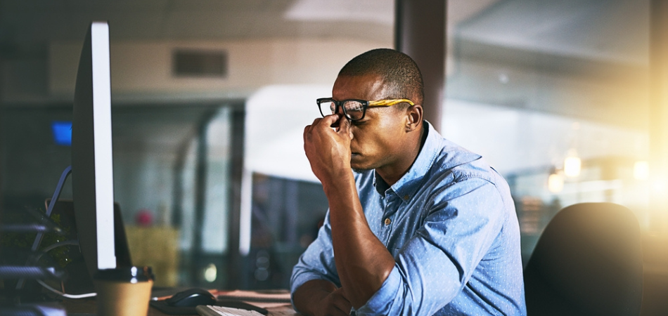 Man struggling with stress