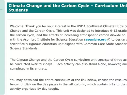 Climate Change and the Carbon Cycle