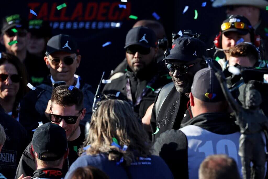 Michael Jordan celebrates his NASCAR team's win at Talladega: 'I love it'