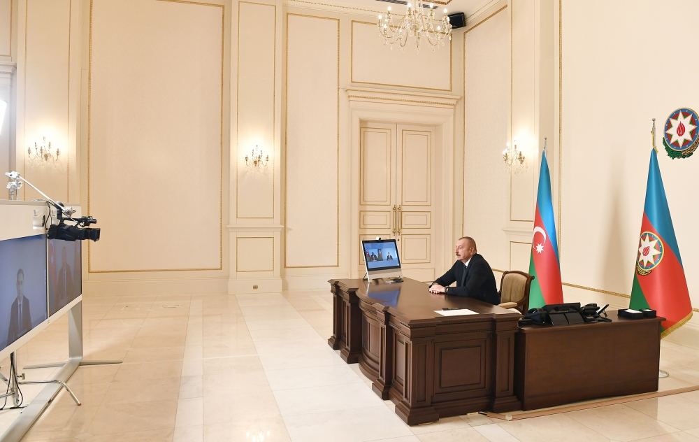 Президент Ильхам Алиев принял в видеоформате Рашада Набиева в связи с назначением его министром транспорта, связи и высоких технологий
(ВИДЕО/ФОТО)