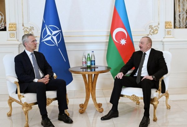 Состоялась встреча Президента Ильхама Алиева с генеральным секретарем НАТО один на один (ФОТО/ВИДЕО)