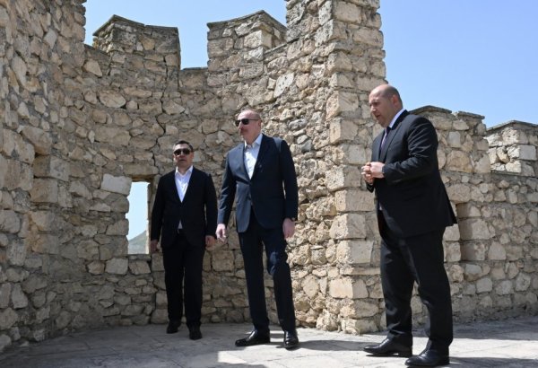 Президент Ильхам Алиев и Президент Садыр Жапаров побывали в крепости Шахбулаг в Агдаме (ФОТО)