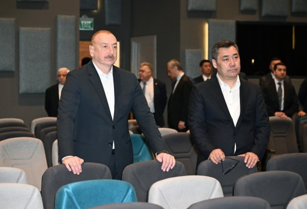 Президент Ильхам Алиев и Президент Садыр Жапаров ознакомились с Агдамским конференц-центром (ФОТО)