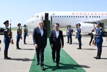 Президент Кыргызстана прибыл в Физулинский район (ВИДЕО/ФОТО)
