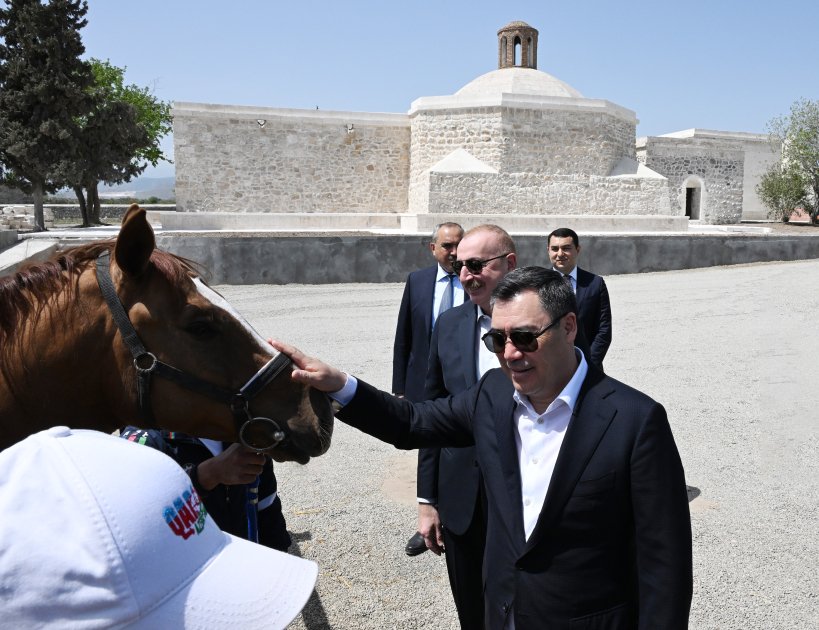 Президент Ильхам Алиев и Президент Садыр Жапаров ознакомились с работами, проводимыми во дворце Панахали хана и комплексе Имарет в Агдаме (ФОТО)