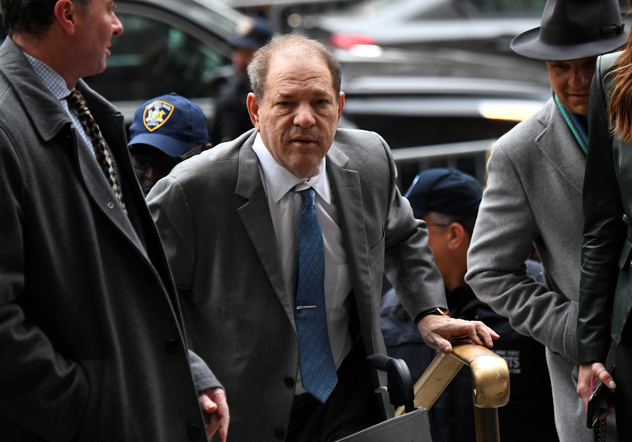 Harvey Weinstein arrives at the Manhattan Criminal Court, on February 18, 2020 in New York City. Jurors will begin deliberating the fate of ex-Hollywood titan Harvey Weinstein on Tuesday in his high-profile sex crimes trial that marked a watershed moment in the #MeToo movement. The disgraced movie mogul, 67, faces life in prison if the jury of seven men and five women convict him of predatory sexual assault charges in New York.More than 80 women have accused Weinstein of sexual misconduct since allegations against him ignited the #MeToo global reckoning against men abusing positions of power in October 2017. (Photo by Johannes EISELE / AFP)