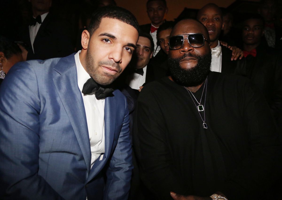 Drake and Rick Ross at a party circa 2013.