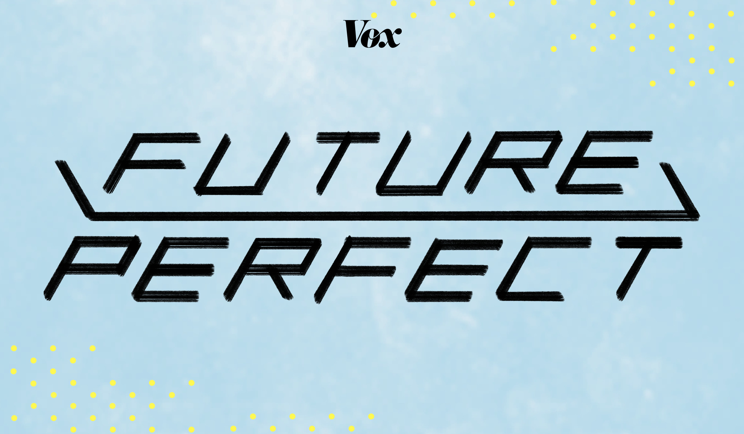Future Perfect logo: black text on a blue background