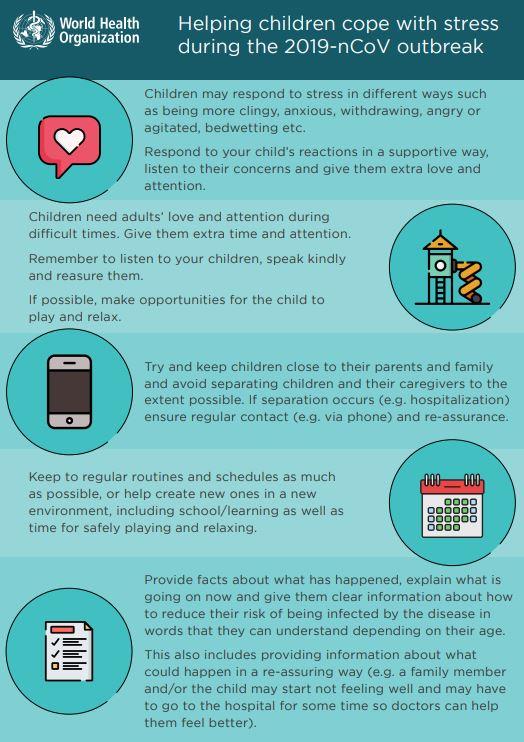 Infographic: Helping children cope with stress during the 2019-nCoV outbreak.