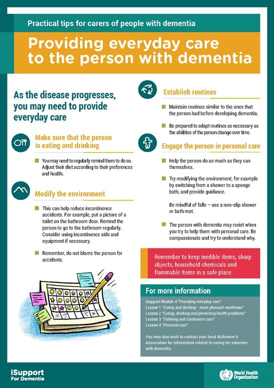 Providing everyday care to the person with dementia - dementia poster