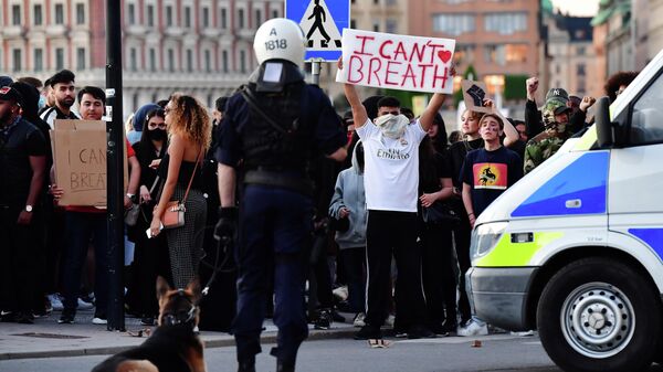 Акция протеста в Швеции