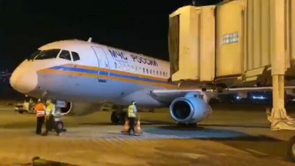 Кадры прибытия в Бейрут первого самолета МЧС РФ с помощью