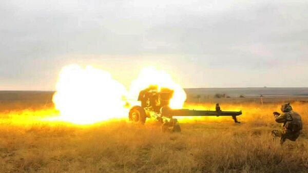 Тактическая подготовка с боевой стрельбой артиллерии вооруженных сил Украины
