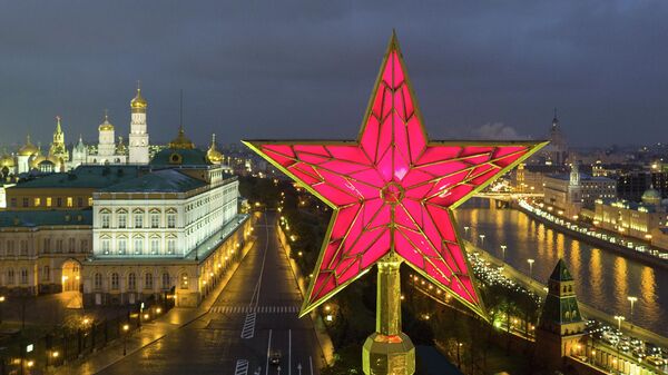 Звезда на Водовзводной башне Московского Кремля