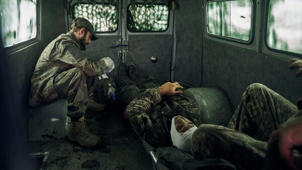 Раненые украинские военные