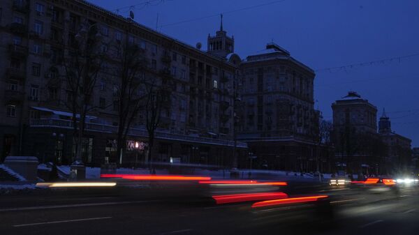 Киев во время отключения электричества