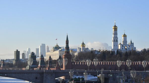 Вид на Кремль в Москве