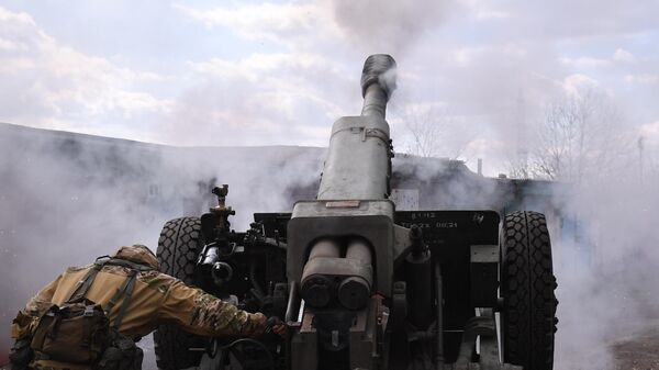 Боевая работа расчетов гаубиц Д-30 в зоне спецоперации