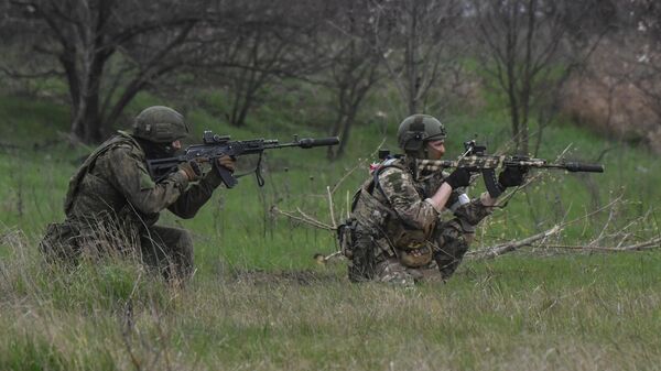 Военнослужащие подразделения ВДВ в зоне проведения СВО