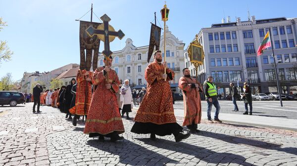 Православные Литвы во время крестного хода 