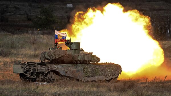 Танк Т-90М Прорыв в зоне спецоперации
