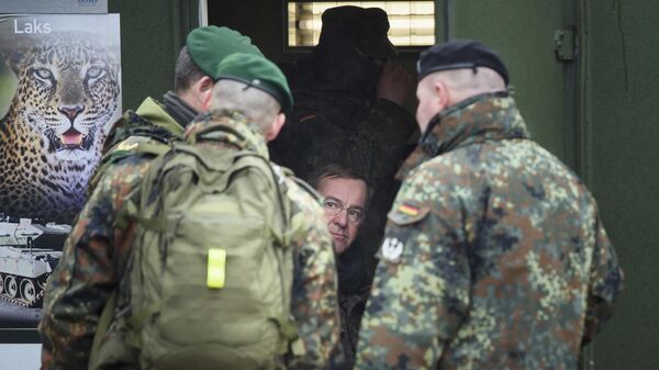 Министр обороны Германии Борис Писториус на полигоне немецких вооруженных сил Бундесвера. Архивное фото