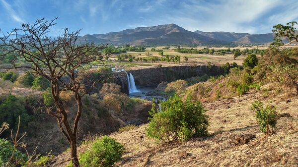 Вид на водопады Голубого Нила в Эфиопии