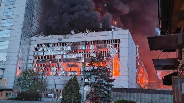 Пожар на Трипольской ТЭС под Киевом