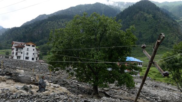 Последствия ливней в Кашмире, 17 июля 2015