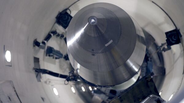 Американская межконтинентальная баллистическая ракета Минитмен-3 на базе ВВС Майнот, Северная Дакота