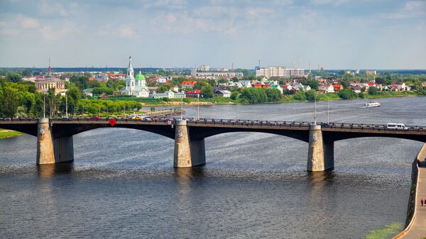 Мост через Волгу в Твери