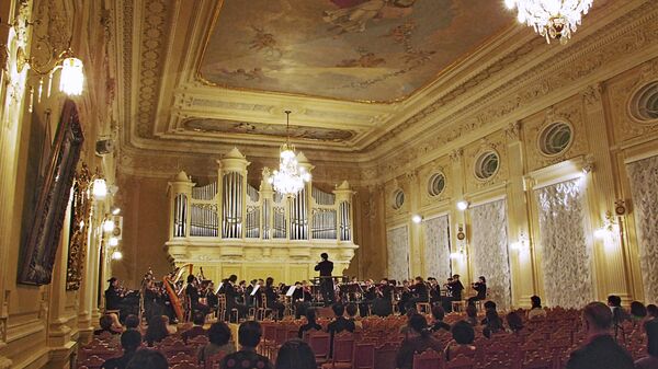 Зал в консерватории в Санкт-Петербурге
