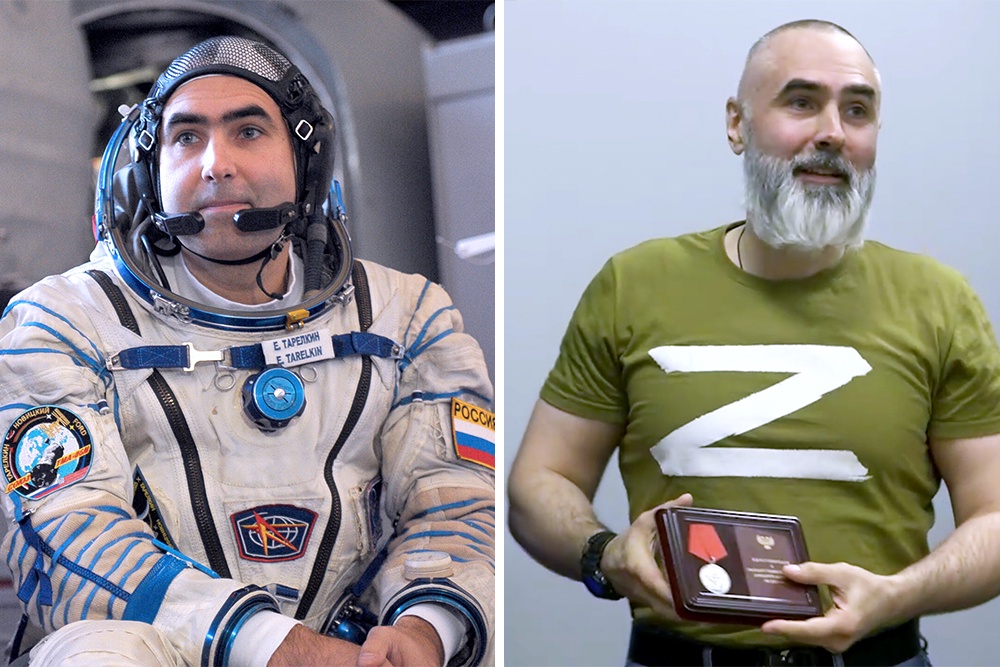 Так Евгений выглядел в 2012 году, отправляясь на МКС, а так сегодня, записавшись добровольцем в зону СВО.