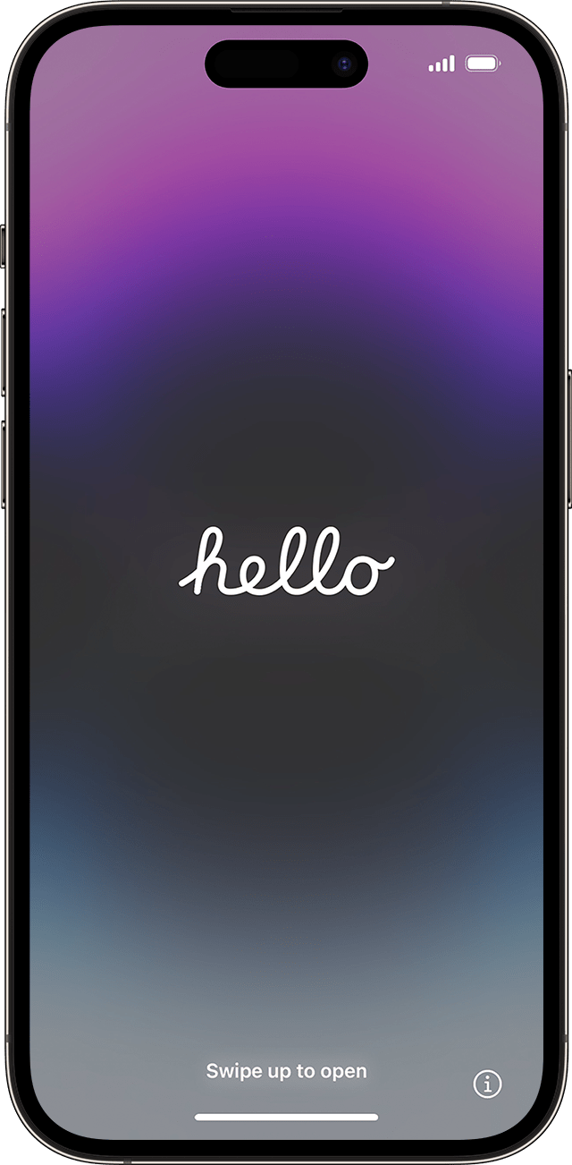 The Hello screen in iOS 17.