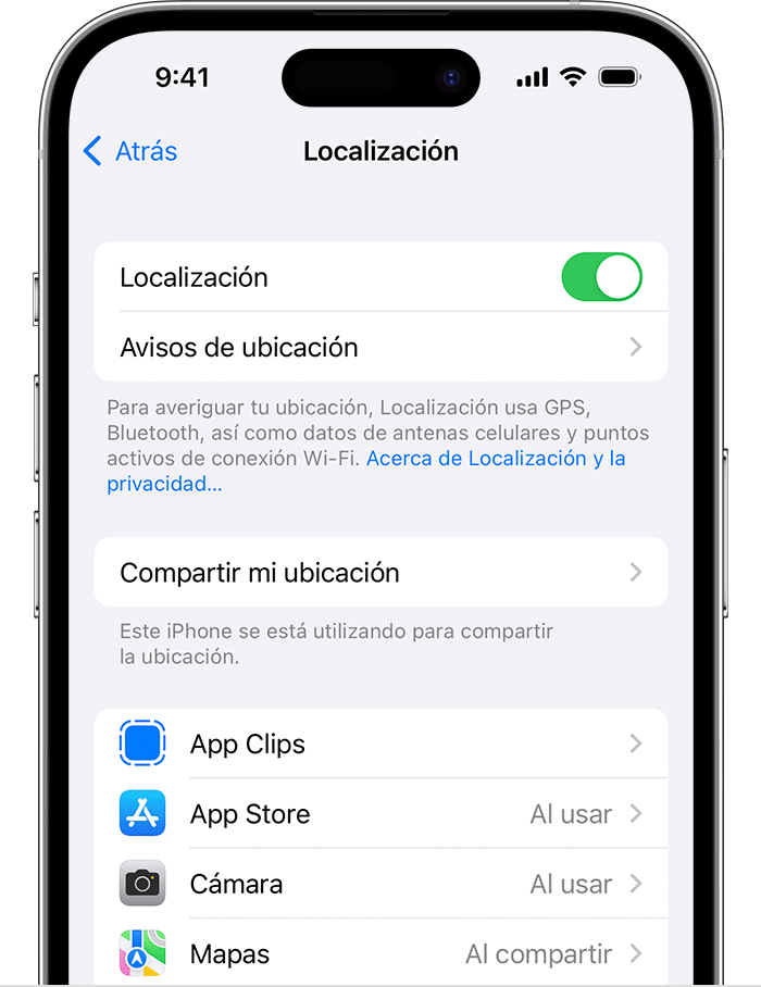 En la configuración de iOS, puedes bloquear los anuncios basados en la ubicación.