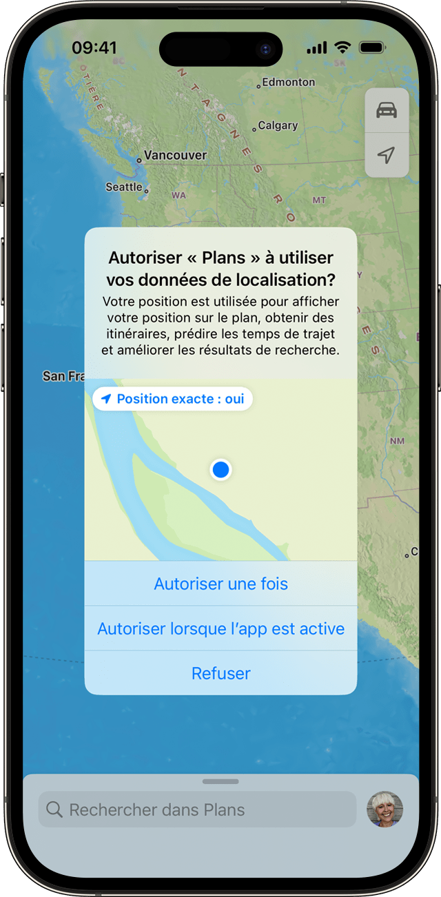 Une app demande l’accès à votre position pendant de pouvoir l’utiliser sur iPhone