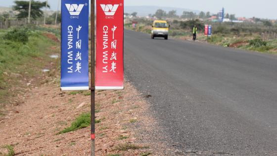 Chinese construction in Africa in the Maasai Mara, Kenya