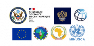 G5-RCA groupe des parténaires de la Centrafrique drapeaux