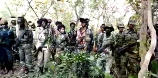 Les combattants rebelles de la coalition des patriotes pour le changement (CPC), le 21 mai 2022 à Nzako, au sud-est de la République centrafricaine