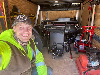 Johnny Bublich, successful owner of Wyoming Asphalt Repair asphalt sealcoating business