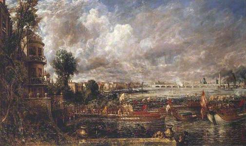 The Opening of Waterloo Bridge (`Whitehall Stairs, June 18th, 1817')