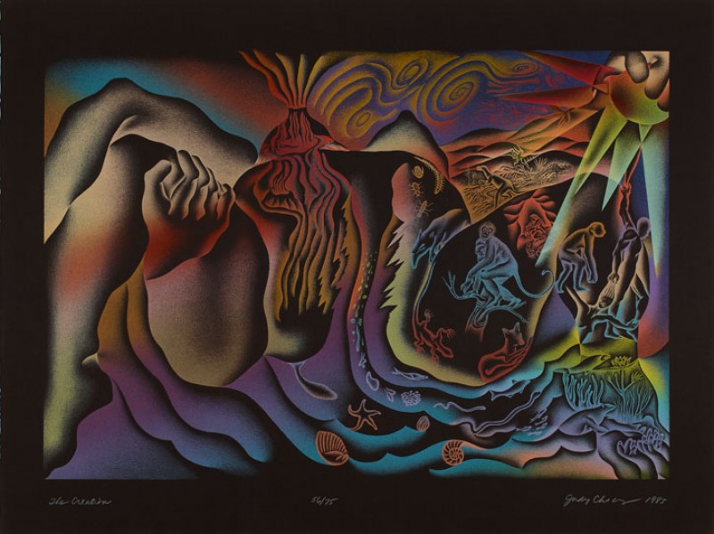 1985, coloured screen print on paper by Judy Chicago (b.1939)