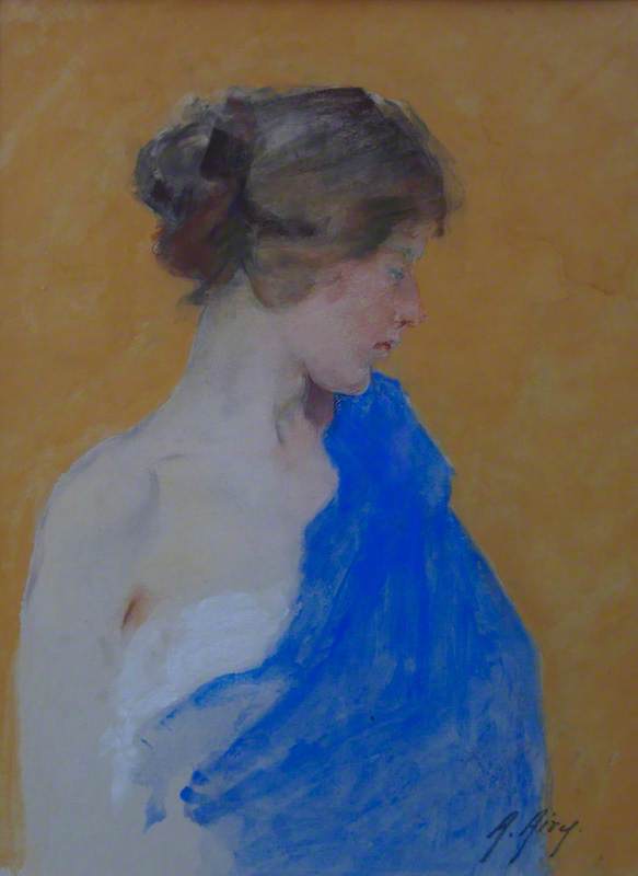 Portrait of a Girl with a Blue Drape