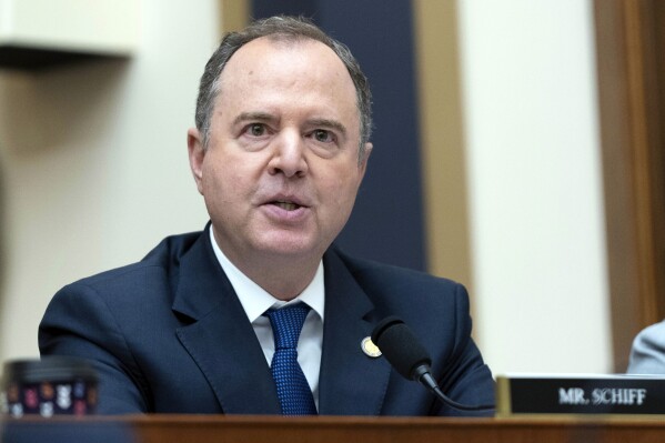 Rep. Adam Schiff, D-Calif., speaks during the House Judiciary Committee hearing on the Report of Special Counsel John Durham, Wednesday, June 21, 2023, on Capitol Hill in Washington. The Democratic congressman who also is running for U.S. Senate had his luggage swiped from his car while it was parked in a downtown San Francisco garage, Thursday, April 25, 2024. (AP Photo/Jose Luis Magana, File)