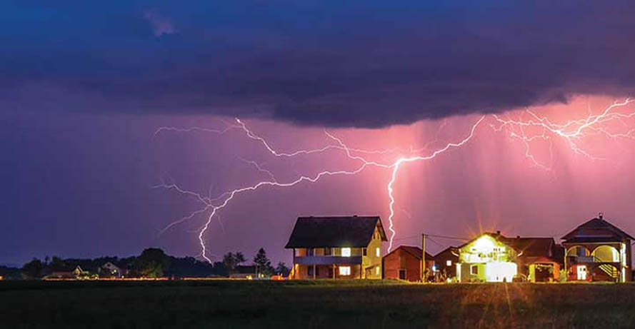 Foto de una tormenta eléctrica