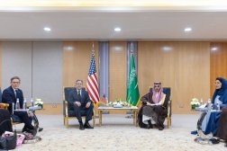 Saudi Foreign Minister Prince Faisal bin Farhan met on Monday with visiting US Secretary of State Antony Blinken in Riyadh. SPA
