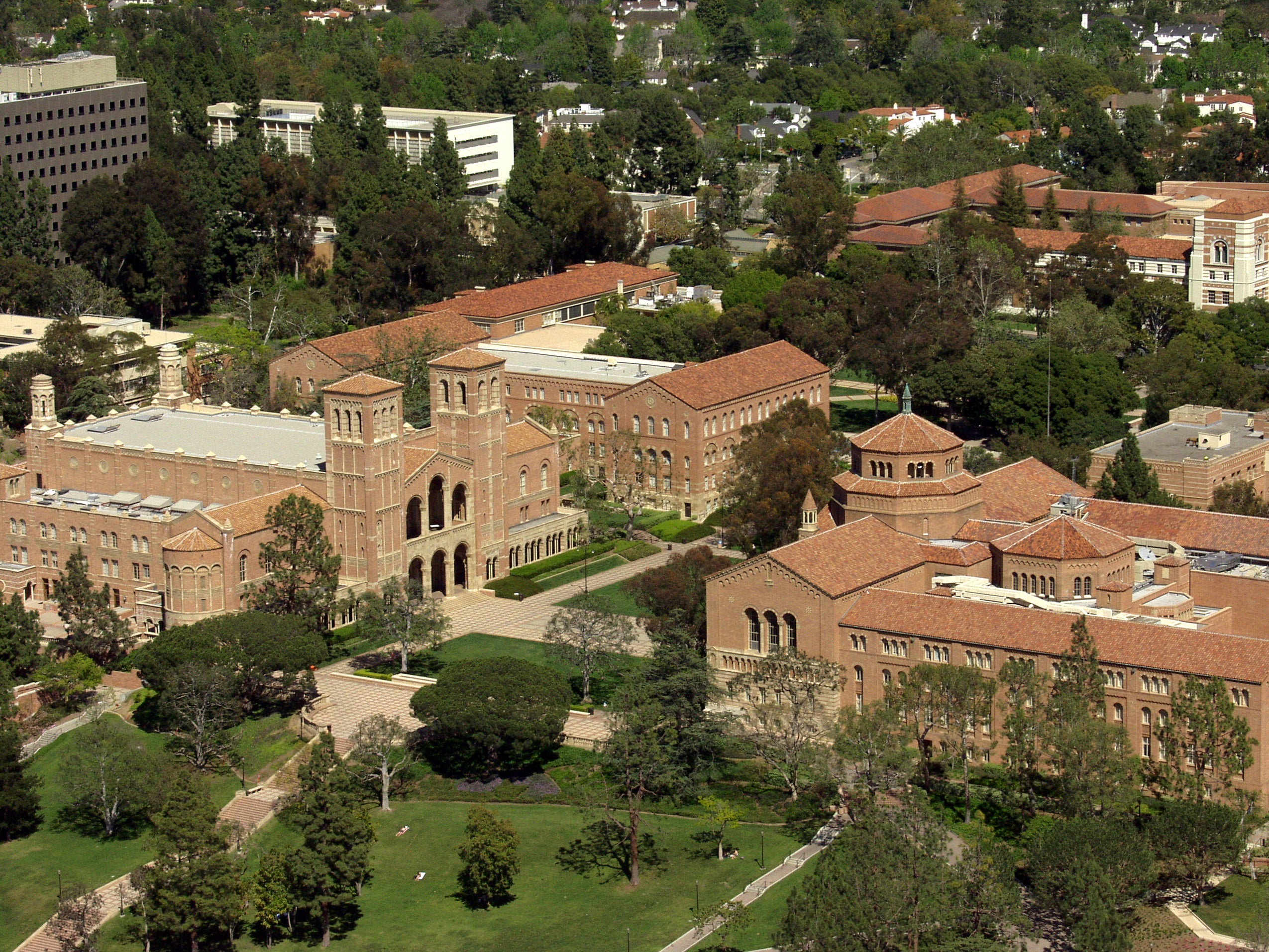 aerial view of ucla campus